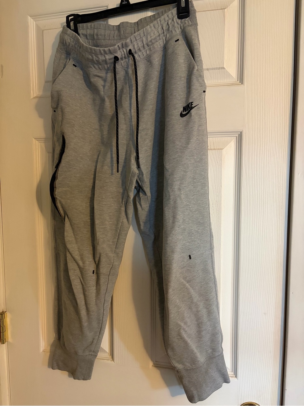 Nike Light Gray Sweatpants with Black Logo